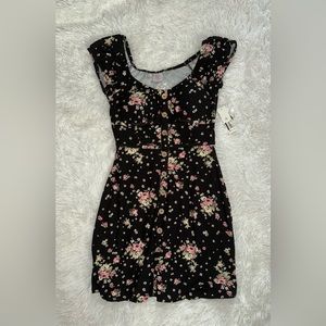 Black floral dress